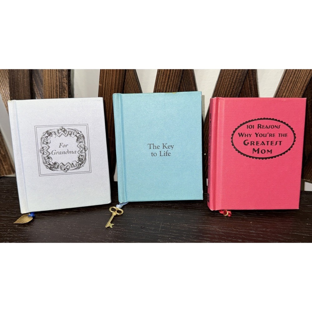 Vintage Set Of 3 Hardcopy Hardcover Mini‎ Books. 3.25"x4" Tall